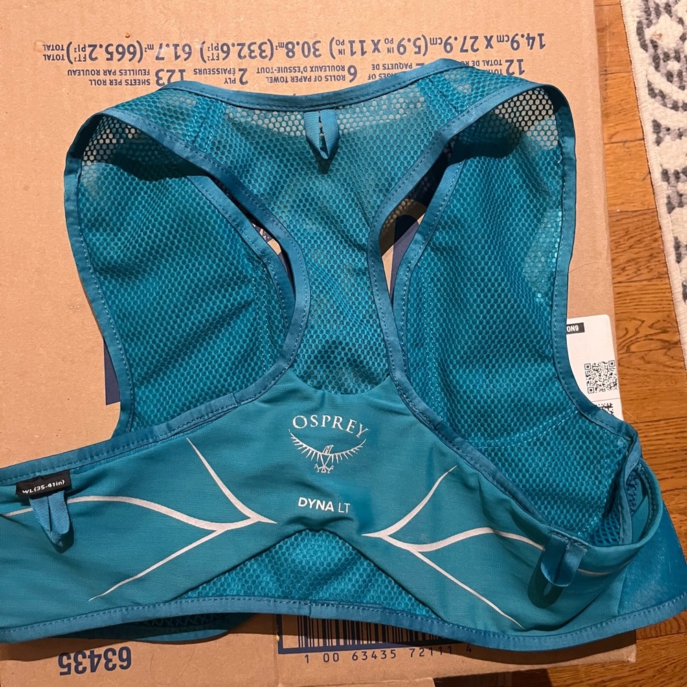 OSPREY Teal Blue Women's Running Vest size large no water bottles - Picture 2 of 3